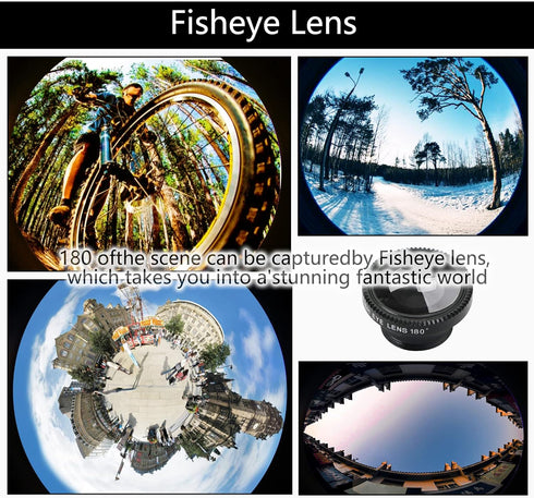 YACSEJAO 3 in 1 Cell Phone Camera Lens Kit Portable Cell Phone Camera Lens Super Wide Angle Lens Macro Lens Fisheye Lens Clip for Smartphones and ...