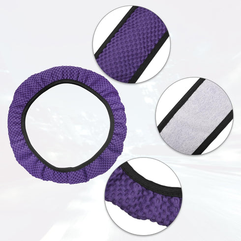 X AUTOHAUX Steering Wheel Cover Universal Elastic Stretch Antislip Breathable Microfiber Ice Silk Interior Trim Wheel Protector for Car Truck SUV ...