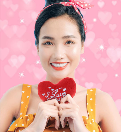 DolliBu I Love You Red Plush Heart Small Cushion Size: 3 inch - Valentine Stuffed Mini Plush Symbol Figure Accessories Decoration Ornament Proposa...