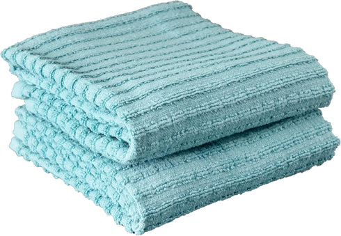 Ritz Royale Collection 100% Combed Terry Cotton, Highly Absorbent, Oversized Kitchen Towel Set, 28" x 18", 2-Pack, Solid, Dew...