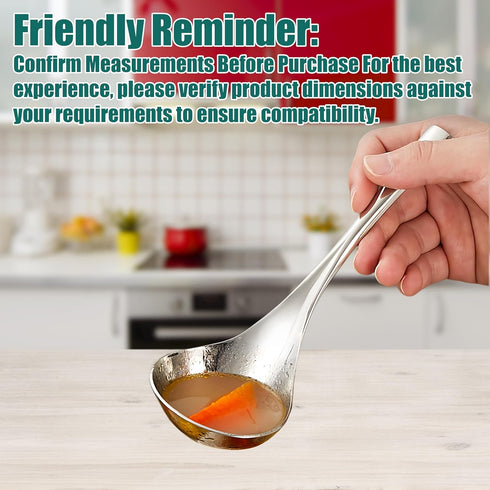 Small Ladle,Sauce,Gravy Soup Spoon 1 Pack Hollow handle SUS 304 Stainless Steel 8‘’ Ladle (Color:Silver)....