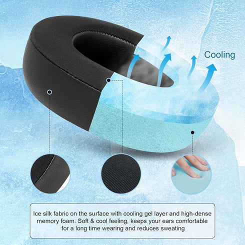 GVOEARS Nova Pro Wireless Earpads - Cooling Gel Replacement Ear Cups Cushion for Steelseries Arctis Nova Pro Wireless Headphones for PC & PlayStat...