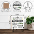 Bathroom Decor Wood Sign, My Aim Is To Keep This Bathroom Clean Wood Block, 5x5 Inch Wood Sign Comes With Iron Stand, Perfect For Home Bathroom To...