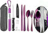 Portable Travel Reusable Utensils Silverware with Case,Travel Camping Cutlery set,Chopsticks and Straw Flatware, Stainless steel Travel Utensil se...