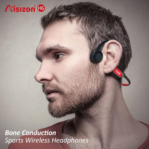 Bone Conduction Headphones Bluetooth H6, Over Ear Sports Headphones, Open Ear Headphones Wireless Bluetooth for Runing, Gym Workout, Sports......