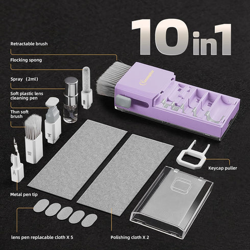 Laptop Screen Keyboard Cleaner Kit - 10-in-1 Electronics Cleaning Tool for MacBook iPad iPhone Pro Cell Phone, Brush Tool for Tablet, Computer, PC...