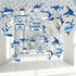 Censen 30 Pieces Shark Hanging Swirls Decorations Shark Party Supplies Ocean Sea Foil Swirls Hanging Ceiling Decoration for Sea Theme Baby Shower ...