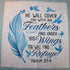 Fabric Panel 14"x14" Bible Verse 100% Cotton Quilting Panel Square A368...