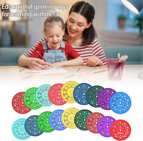 Math Fidget Spinners - 3D Printed, Educational Math Fact Fidget Spinner Toy - Learn Addition & Subtraction - Perfect for Kids, Stimmers & Fidgeter...