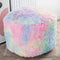 Asuprui Pouf Ottoman Unstuffed Round Bean Bag Poof Ottoman Seat Soft Faux Fur Footrest Stool 20x20x12 Inches Fuzzy Chair Floor Chair Foot Rest wit...