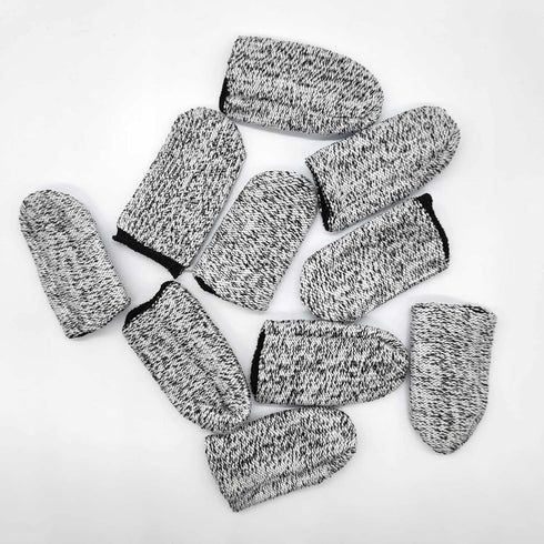 10pcs Breathable Cut Resistant Finger Cots Protection Reusable Durable Non Slip Finger Thumb Protector Gloves for Work Kitchen Garden Sculpture Gr...