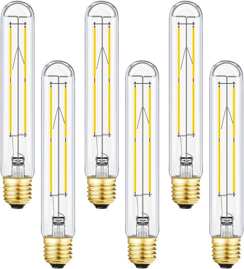 Leools Dimmable E26 Edison Bulb 8W Equal 75 watt Light Bulb AC120V Daylight 4000K Edison Light Bulbs 75 Watt 800LM Tubular T10 led Bulb for Rustic...