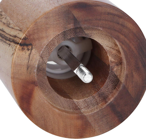 Wooden Salt Pepper Grinder, Manual Peppercorn Spices Mill Refillable Classic Grinding Chili Herbs Crusher Tool with Long Crank Shaker Tableware Gi...