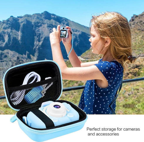 Leayjeen Kids Camera Case Compatible with Goopow/SGAINUL/Gofunly/ArtCWK and More Video Digital Camera Gift - Case for Toy Action Camera and Access...