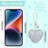Compatible with Stanley Cup Accessories,Silver Glitter Heart Charm for Stanley Cup with Handle,Bling Cute Keychain for Water Bottles Stanley 40&30...