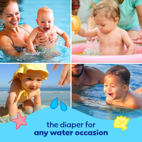 Pampers Swim Diapers - Splashers - Size 4, 18 Count, Gap-Free Disposable Baby Swimming Pants...