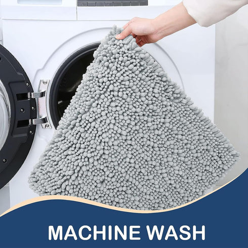 Arotive Luxury Chenille Toilet Rugs U-Shaped, Extra Soft Thick Absorbent Toilet Mat, Non-Slip Shaggy Plush Contour Bathroom Rugs, Machine Wash Dry...