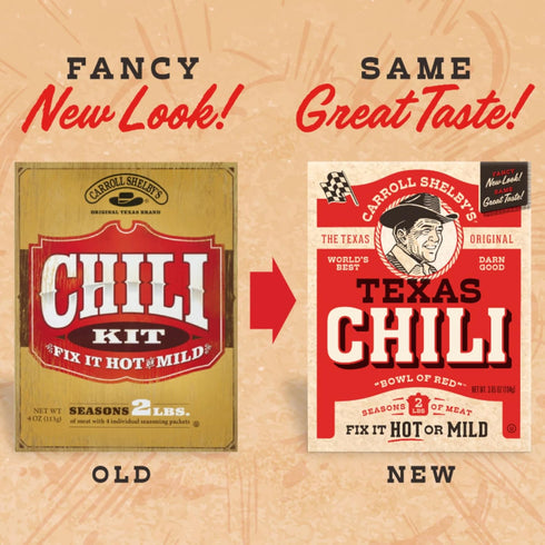 Carroll Shelby's Original Texas Brand Chili Kit 3.65oz Box (Pack of 3)...