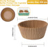Jumbo Cupcake Liners 300 pcs Natural Muffin Liners No Smell,Food&Grade,Greaseproof Paper Baking Cups, Cupcake Wrappers for Party,Christmas by Gold...