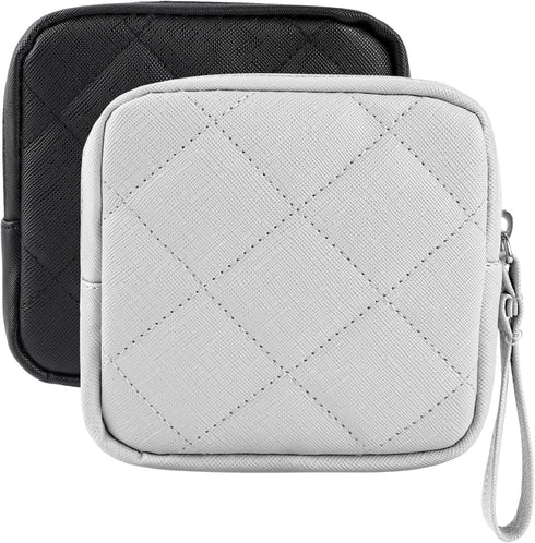 2 Pcs Sanitary Napkin Storage Bag,Period Bag, Period Pouch,Feminine Menstrual Pad Tampon Organizer,Portable Sanitary Pads Pouches First Period Kit...