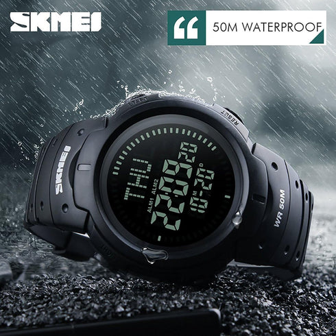 Gosasa Men’s Watch Sports Digital Compass Survival 50M Waterproof Stopwatch Alarm...