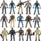 14 Pack Army Men and SWAT Team Soldiers Action Figures,Soldiers Action Figures Playset with 14 Design Military Weapons Accessories, for Kids Child...