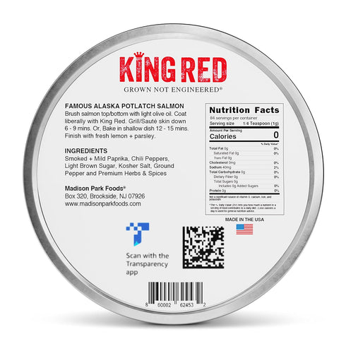 King Red Salmon Rub-Classic Potlatch Seasoning Dry Spice Blend-Restaurant Grilled Seafood and Fish-All Natural, Gluten Free, Keto, Low Sodium, No ...