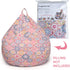 YuppieLife Kids Storage Bean Bag Cover?No Filling? Toy Organizer|Carrying Handle Sofa|Available for Kids and Teenager|Cuddle Chair|Machine Washabl...