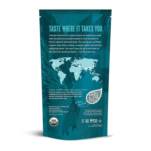 Teatulia Organic Earl Grey Tea Bags (50 Pyramid Sachet Teabags) Whole Leaf Flower 100% Compostable Black Tea + Bergamot Citrus Sustainably Grown I...