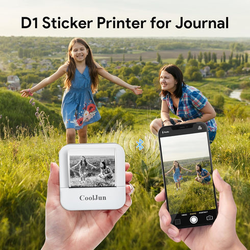 Mini Printer Maker D1 Thermal Printer, Portable Bluetooth Phone Printer, Small Instant Pocket Printer, for School Notes, Anatomy Picture, Children...