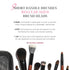 Cosme 9 FULL FACE MINI TRAVEL Make Up Brush Set: Natural Coverage Makeup Brushes Set & Brush Case. Travel Makeup Brushes in Synthetic & Natural Ha...