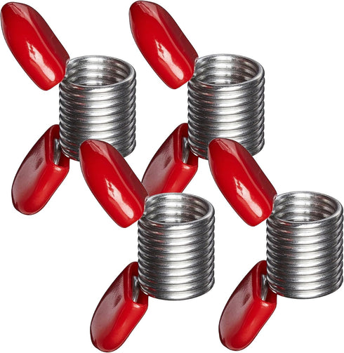 Soft Flex Bead Stoppers - Pack of Four with Red Handles - Bead Stopper for Jewelry Making...