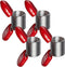 Soft Flex Bead Stoppers - Pack of Four with Red Handles - Bead Stopper for Jewelry Making...