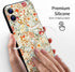 Berkin Arts Compatible with iPhone 12 Mini Case Silicone Cover with Screen Protector Pink Intricate Ornamental Flourishes(Acanthus by William Morr...