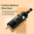 Single Wine Bottle Holder, Personalized Bamboo Wine Bottle Holder Stand Display Table Top Wine Rack Countertop Wine Holders Organizer for Dining T...