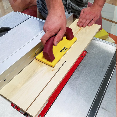 Milescraft 3403 GRABBER - Pushblock for Table Saws, Router Tables, Band Saws & Jointers, Yellow/Red...