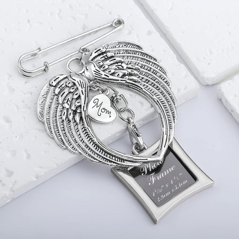 Sympathy Gifts for Loss of Mom Angel Wing Ornament Sometimes I Look Up and Know That Was You Guardian Angel Memorial Rear View Mirror Car Charm (S...
