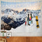 Shrahala Snow Tapestry, Three Snowboards Ski Standing Snow Slope Mountains Wall Hanging Large Tapestry Psychedelic Tapestry Decorations Bedroom Li...