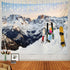 Shrahala Snow Tapestry, Three Snowboards Ski Standing Snow Slope Mountains Wall Hanging Large Tapestry Psychedelic Tapestry Decorations Bedroom Li...
