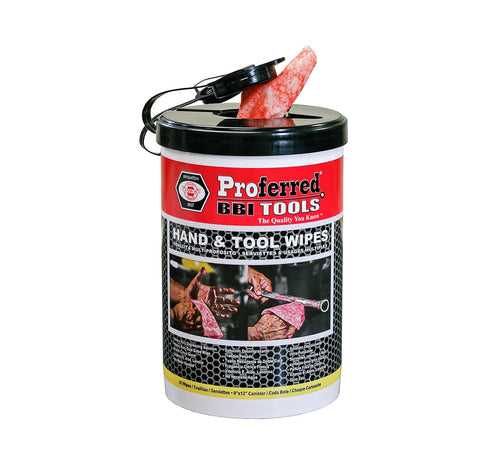 Proferred - T99001 PROFERRED Hand and Tool Wipes, Heavy Duty Tool Cleaning Wipes, Hand Cleaning Wipes, Degreasing, Waterless Hand Cleaner, Dual Su...