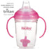 Nuby 360 Grip N' Sip 8oz Tritan Cup, Weighted Straw with Hygienic Cover, Pink...