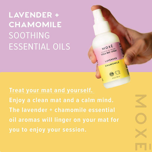 MOXE Yoga Mat Cleaner, 4 Ounces (Lavender Chamomile & Rosemary Lemon, 1 Each)...