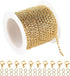 UMAOKANG 16.4 Feet Gold Stainless Steel Figaro Chains Link Spool Necklace Chain Bulk with Lobster Clasps and Jump Rings for Choker Necklaces Jewel...