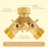 INNAV8 Garden Hose Splitter 2 Way Heavy Duty - SOLID BRASS Hose Splitter Features Easy to Open Valves - Garden Hose Y Splitter for Outdoor Faucet ...