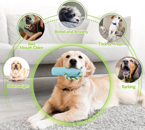 FIRJOY Funny Tumbler Plush Dog Toy - Cute Stanley-Shaped Cup Squeaky Dog Toy for All Dog Breeds and Sizes (Pool)...