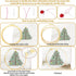 BEUNITONE 4PCS Christmas Tree Embroidery Kit Merry Christmas Stamped Cross Stitch Kit Snowflake Pine Tree Needlepoint Kit DIY Adult Beginner Stamp...