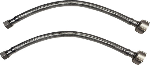 12" Stainless Steel Braided Toilet Supply Line 2 Pack (3/8 COMP x 7/8 BC)...