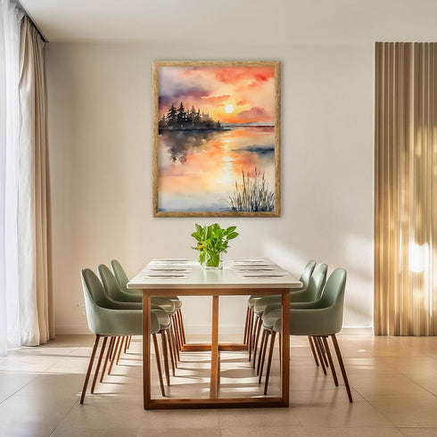 Posterizer 1 pcs- sea and beach themed oil painting style print 19-Landscape & Nature Art-Floral Botanical Art- Decor for Home & Office- unframed ...