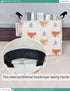 FANKANG Square Nursery Hamper Storage Bins Canvas Laundry Basket Foldable with Waterproof PE Coating Storage Baskets Gift Baskets for Children, Of...