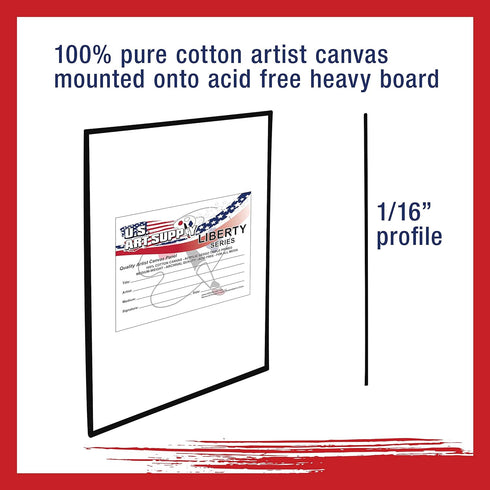 US Art Supply 10 X 10 inch Black Professional Artist Quality Acid Free Canvas Panels 6-Pack (1 Full Case of 6 Single Canvas Panels)...